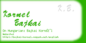 kornel bajkai business card